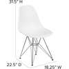 image:imageFlash Furniture Elon Series White Plastic Chair with Chrome BaseWhite