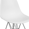 image:imageFlash Furniture Elon Series White Plastic Chair with Chrome BaseWhite