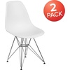 image:imageFlash Furniture Elon Series White Plastic Chair with Chrome BaseWhite