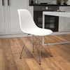 image:imageFlash Furniture Elon Series White Plastic Chair with Chrome BaseWhite