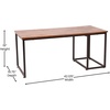 image:imageFlash Furniture Emerson 2 Piece Nesting Coffee Table Set  Engineered Wood Top in Walnut Finish  Black Sled Base Steel Frames  Storage Drawer
