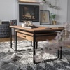 image:imageFlash Furniture Emerson 2 Piece Nesting Coffee Table Set  Engineered Wood Top in Walnut Finish  Black Sled Base Steel Frames  Storage Drawer