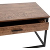 image:imageFlash Furniture Emerson 2 Piece Nesting Coffee Table Set  Engineered Wood Top in Walnut Finish  Black Sled Base Steel Frames  Storage Drawer