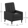 image:imageFlash Furniture Ezra Pushback Recliner  MidCentury Modern Cream Fabric Upholstery  Button Tufted Back  Residential amp Commercial UseBlack