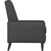 image:imageFlash Furniture Ezra Pushback Recliner  MidCentury Modern Cream Fabric Upholstery  Button Tufted Back  Residential amp Commercial UseBlack