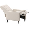 image:imageFlash Furniture Ezra Pushback Recliner  MidCentury Modern Cream Fabric Upholstery  Button Tufted Back  Residential amp Commercial UseCream