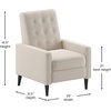 image:imageFlash Furniture Ezra Pushback Recliner  MidCentury Modern Cream Fabric Upholstery  Button Tufted Back  Residential amp Commercial UseCream