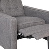 image:imageFlash Furniture Ezra Pushback Recliner  MidCentury Modern Cream Fabric Upholstery  Button Tufted Back  Residential amp Commercial UseGrey