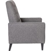 image:imageFlash Furniture Ezra Pushback Recliner  MidCentury Modern Cream Fabric Upholstery  Button Tufted Back  Residential amp Commercial UseGrey