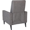 image:imageFlash Furniture Ezra Pushback Recliner  MidCentury Modern Cream Fabric Upholstery  Button Tufted Back  Residential amp Commercial UseGrey