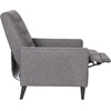 image:imageFlash Furniture Ezra Pushback Recliner  MidCentury Modern Cream Fabric Upholstery  Button Tufted Back  Residential amp Commercial UseGrey