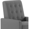 image:imageFlash Furniture Ezra Pushback Recliner  MidCentury Modern Cream Fabric Upholstery  Button Tufted Back  Residential amp Commercial UseLight Gray