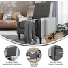 image:imageFlash Furniture Ezra Pushback Recliner  MidCentury Modern Cream Fabric Upholstery  Button Tufted Back  Residential amp Commercial UseLight Gray