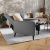 image:imageFlash Furniture Ezra Pushback Recliner  MidCentury Modern Cream Fabric Upholstery  Button Tufted Back  Residential amp Commercial UseLight Gray