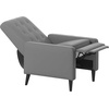 image:imageFlash Furniture Ezra Pushback Recliner  MidCentury Modern Cream Fabric Upholstery  Button Tufted Back  Residential amp Commercial UseLight Gray