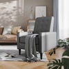 image:imageFlash Furniture Ezra Pushback Recliner  MidCentury Modern Cream Fabric Upholstery  Button Tufted Back  Residential amp Commercial UseLight Gray