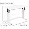 image:imageFlash Furniture Fairway Height Adjustable 27253575H Sit to Stand Home Office Desk  White