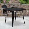 image:imageFlash Furniture Felix Commercial Grade 315 Square Blue Metal IndoorOutdoor TableBlack