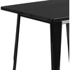 image:imageFlash Furniture Felix Commercial Grade 315 Square Blue Metal IndoorOutdoor TableBlack