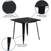 image:imageFlash Furniture Felix Commercial Grade 315 Square Blue Metal IndoorOutdoor TableBlack