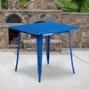 image:imageFlash Furniture Felix Commercial Grade 315 Square Blue Metal IndoorOutdoor TableBlue