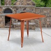 image:imageFlash Furniture Felix Commercial Grade 315 Square Blue Metal IndoorOutdoor TableCopper