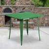 image:imageFlash Furniture Felix Commercial Grade 315 Square Blue Metal IndoorOutdoor TableGreen