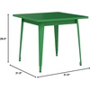 image:imageFlash Furniture Felix Commercial Grade 315 Square Blue Metal IndoorOutdoor TableGreen