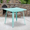 image:imageFlash Furniture Felix Commercial Grade 315 Square Blue Metal IndoorOutdoor TableMint Green
