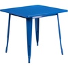 image:imageFlash Furniture Felix Commercial Grade 315 Square Blue Metal IndoorOutdoor TableOrange