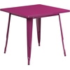 image:imageFlash Furniture Felix Commercial Grade 315 Square Blue Metal IndoorOutdoor TableOrange