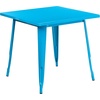 image:imageFlash Furniture Felix Commercial Grade 315 Square Blue Metal IndoorOutdoor TableOrange