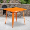 image:imageFlash Furniture Felix Commercial Grade 315 Square Blue Metal IndoorOutdoor TableOrange