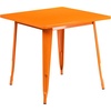 image:imageFlash Furniture Felix Commercial Grade 315 Square Blue Metal IndoorOutdoor TableOrange