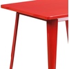 image:imageFlash Furniture Felix Commercial Grade 315 Square Blue Metal IndoorOutdoor TableRed