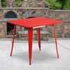 image:imageFlash Furniture Felix Commercial Grade 315 Square Blue Metal IndoorOutdoor TableRed