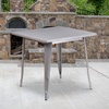 image:imageFlash Furniture Felix Commercial Grade 315 Square Blue Metal IndoorOutdoor TableSilver
