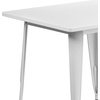 image:imageFlash Furniture Felix Commercial Grade 315 Square Blue Metal IndoorOutdoor TableWhite