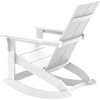 image:imageFlash Furniture Finn Modern Commercial Grade Poly Resin Wood Adirondack Rocking Chair  All Weather Sea Foam Polystyrene  Dual Slat Back  Stainless Steel HardwareWhite