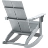 image:imageFlash Furniture Finn Modern Commercial Grade Poly Resin Wood Adirondack Rocking Chair  All Weather Sea Foam Polystyrene  Dual Slat Back  Stainless Steel HardwareGrey