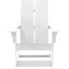 image:imageFlash Furniture Finn Modern Commercial Grade Poly Resin Wood Adirondack Rocking Chair  All Weather Sea Foam Polystyrene  Dual Slat Back  Stainless Steel HardwareWhite