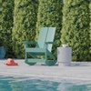 image:imageFlash Furniture Finn Modern Commercial Grade Poly Resin Wood Adirondack Rocking Chair  All Weather Sea Foam Polystyrene  Dual Slat Back  Stainless Steel HardwareSea Foam