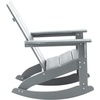 image:imageFlash Furniture Finn Modern Commercial Grade Poly Resin Wood Adirondack Rocking Chair  All Weather Sea Foam Polystyrene  Dual Slat Back  Stainless Steel HardwareGrey