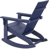 image:imageFlash Furniture Finn Modern Commercial Grade Poly Resin Wood Adirondack Rocking Chair  All Weather Sea Foam Polystyrene  Dual Slat Back  Stainless Steel HardwareNavy