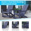 image:imageFlash Furniture Finn Modern Commercial Grade Poly Resin Wood Adirondack Rocking Chair  All Weather Sea Foam Polystyrene  Dual Slat Back  Stainless Steel HardwareNavy