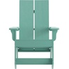 image:imageFlash Furniture Finn Modern Commercial Grade Poly Resin Wood Adirondack Rocking Chair  All Weather Sea Foam Polystyrene  Dual Slat Back  Stainless Steel HardwareSea Foam