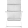 image:imageFlash Furniture Finn Modern Commercial Grade Poly Resin Wood Adirondack Rocking Chair  All Weather Sea Foam Polystyrene  Dual Slat Back  Stainless Steel HardwareWhite