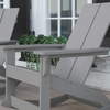 image:imageFlash Furniture Finn Modern Commercial Grade Poly Resin Wood Adirondack Rocking Chair  All Weather Sea Foam Polystyrene  Dual Slat Back  Stainless Steel HardwareGrey