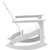 image:imageFlash Furniture Finn Modern Commercial Grade Poly Resin Wood Adirondack Rocking Chair  All Weather Sea Foam Polystyrene  Dual Slat Back  Stainless Steel HardwareWhite