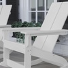 image:imageFlash Furniture Finn Modern Commercial Grade Poly Resin Wood Adirondack Rocking Chair  All Weather Sea Foam Polystyrene  Dual Slat Back  Stainless Steel HardwareWhite